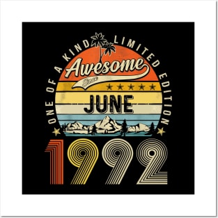 Awesome Since June 1992 Vintage 31st Birthday Posters and Art